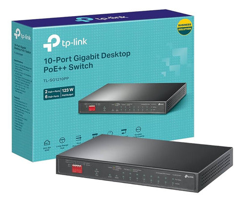 Switch Tp-link Gigabit Ethernet Tl-sg1210pp 10puertos 20gbit