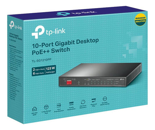 Switch Tp-link Gigabit Ethernet Tl-sg1210pp 10puertos 20gbit
