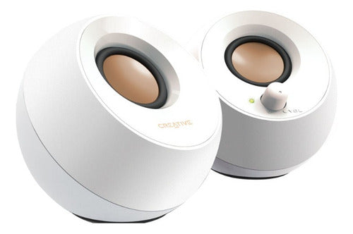 Creative Labs Bocina Computadora Pebble 2.0, 4.4w Rms Blanco