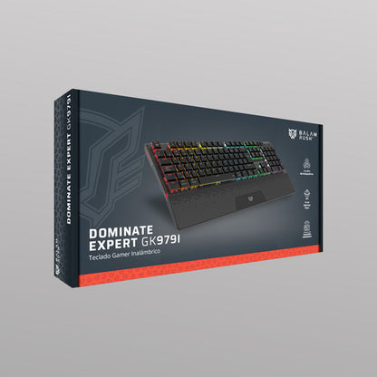 Teclado Gamer Balam Rush Dominate Expert Gk979i  Rgb Blanco
