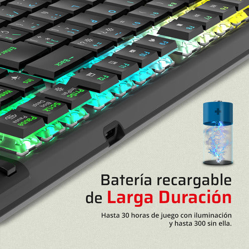 Teclado Gamer Balam Rush Dominate Expert Gk979i  Rgb Blanco