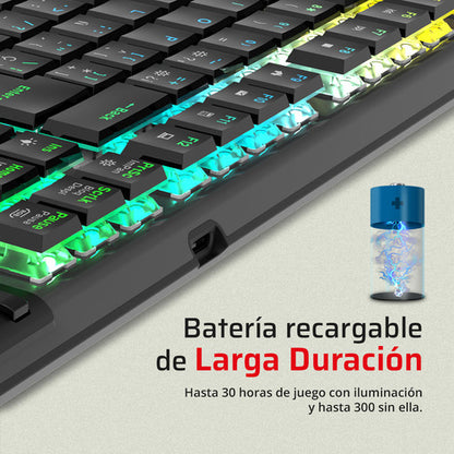 Teclado Gamer Balam Rush Dominate Expert Gk979i  Rgb Blanco