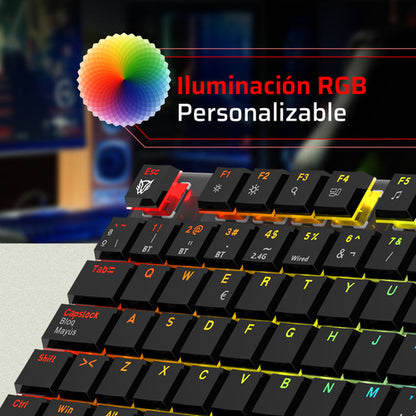 Teclado Gamer Balam Rush Dominate Expert Gk979i  Rgb Blanco