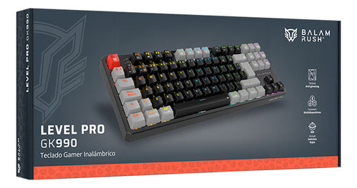Teclado Gamer Balam Rush Level Pro Gk990 Led Rgb Tkl Mecánic