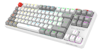 Teclado Balam Rush Level Pro Gk990 Led Rgb Mecánico Blanco