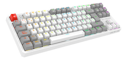 Teclado Balam Rush Level Pro Gk990 Led Rgb Mecánico Blanco