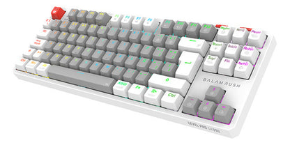 Teclado Balam Rush Level Pro Gk990 Led  Mecánico Red Blanco