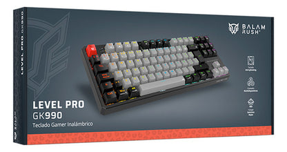 Teclado Balam Rush Level Pro Gk990 Led Rgb Tkl Mecánico Neg