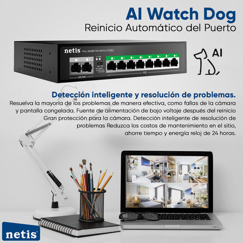 Netis Switch Poe P110gc 8 Puertos Poe+  2 Puertos /1000 Mbps
