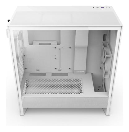 Gabinete Nzxt H5 Flow, Midi-tower 2  Instalados, Blanco