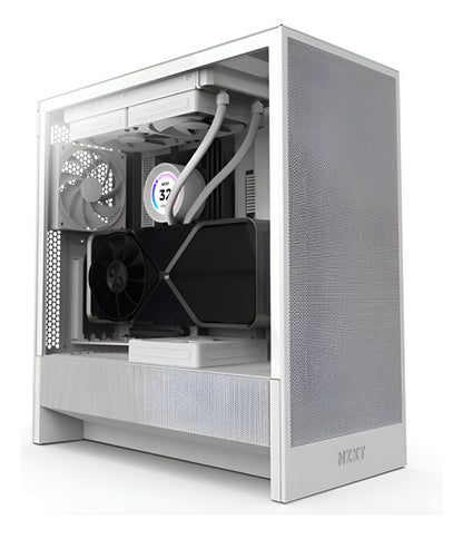 Gabinete Nzxt H5 Flow, Midi-tower 2  Instalados, Blanco