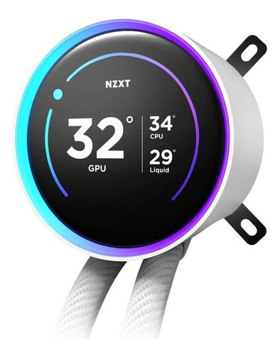 Nzxt Kraken Elite 240 Rgb V2 Líquido 2x120mm 2400rpm Blanco