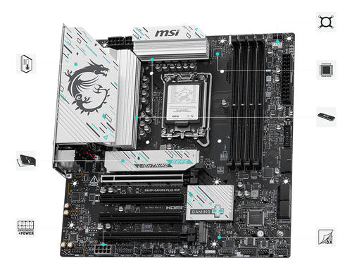 Tarjeta Madre Msi B860m Gaming Plus Wifi Micro-atx 1851 Ddr5