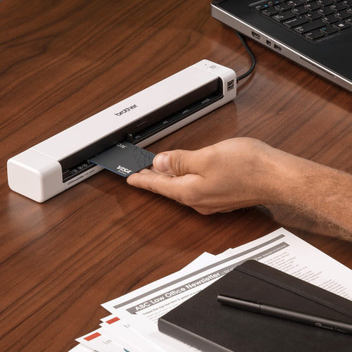 Scanner Portátil Brother Ds640 1200x1200dpi Color Usb Blanco