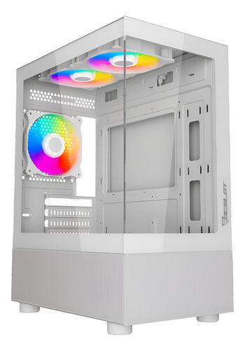 Gabinete Gamer Ocelot Micro Atx Mini Itx Cristal Templado