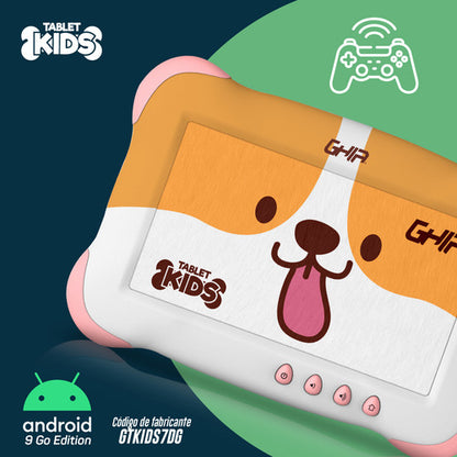 Tablet Ghia Niños 7 Kids 1024x600 16g 1gb Android 9 Go Perro