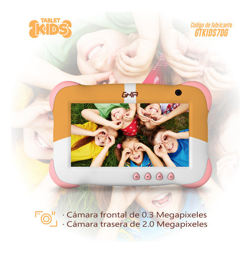 Tablet Ghia Niños 7 Kids 1024x600 16g 1gb Android 9 Go Perro