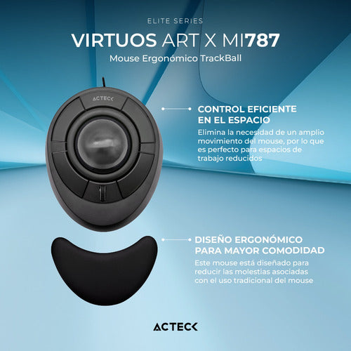 Mouse Acteck Óptico Virtuos Art X Mi787 Inalámbrico Usb-a
