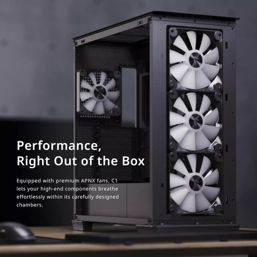 Gabinete Apnx 4711099474301 Mid-tower Rgb Usb 3.0 Negro Atx Negro