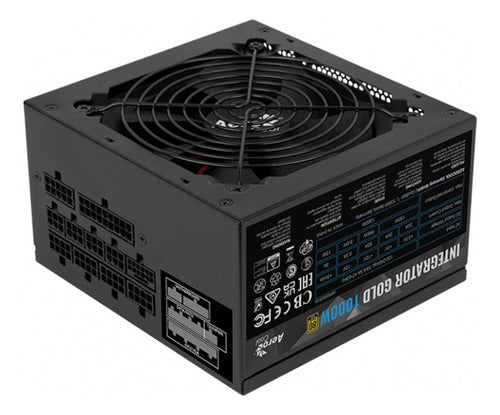 Fuente De Poder Aerocool Integrator 80 Plus Gold Atx 1000w Negro