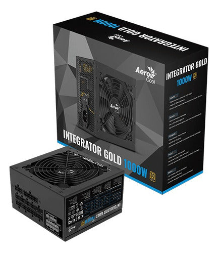 Fuente De Poder Aerocool Integrator 80 Plus Gold Atx 1000w Negro