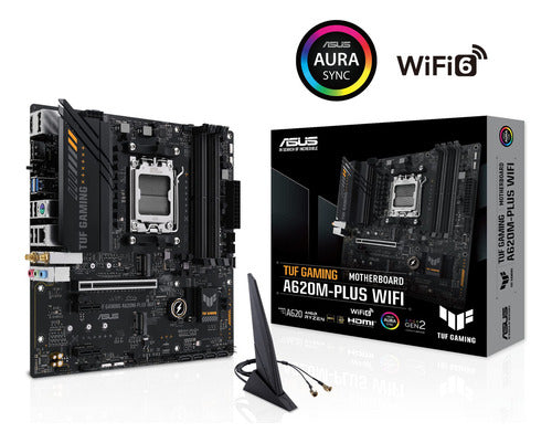 Tarjeta Madre Asus Micro-atx Tuf Gaming A620m-plus Wifi Sam5