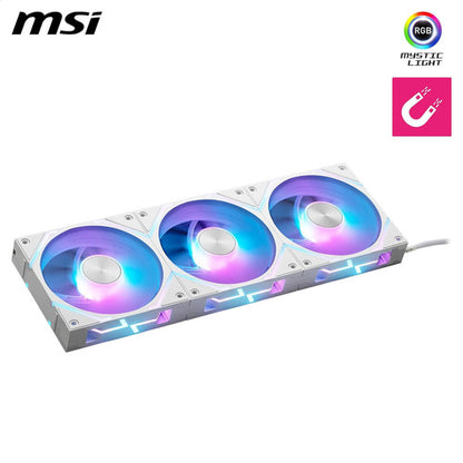 Ventilador Msi Mpg Ez120 Argb, 120mm, Blanco - 3 Piezas