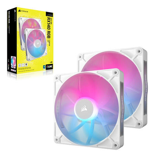 Ventilador Corsair Icue Link Rx140 Rgb 140mm Blanco 2 Piezas