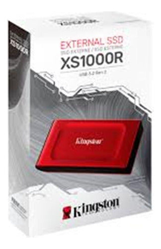 Ssd Externo Kingston Xs1000, 1tb, Usb C, Rojo Sxs1000r/1000g