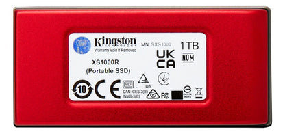 Ssd Externo Kingston Xs1000, 1tb, Usb C, Rojo Sxs1000r/1000g