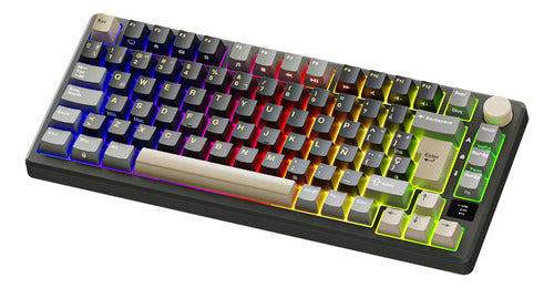 España Teclado Mecánico Inalámbrico Rk Royal Kludge M75 Negro Español Latinoamérica