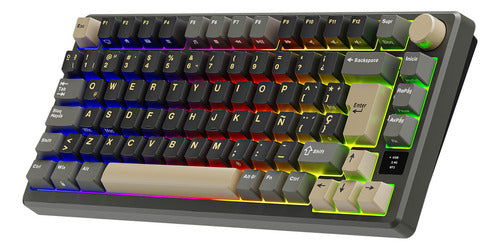 España Teclado Mecánico Inalámbrico Rk Royal Kludge M75 Negro Español Latinoamérica