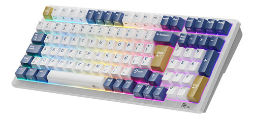 Teclado Mecánico Inalámbrico Español Rk Royal Kludge Rk98 Azul Klein Español Latinoamérica