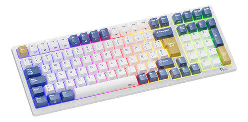 Teclado Mecánico Inalámbrico Español Rk Royal Kludge Rk98 Azul Klein Español Latinoamérica