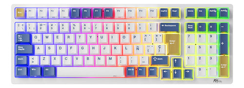 Teclado Mecánico Inalámbrico Español Rk Royal Kludge Rk98 Azul Klein Español Latinoamérica