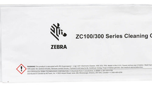 Kit De Tarjetas De Limpieza Zebra 5 Tarjetas Para Zc100/300