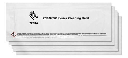 Kit De Tarjetas De Limpieza Zebra 5 Tarjetas Para Zc100/300