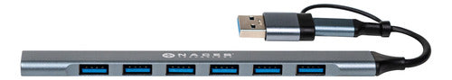 Hub 7 Puertos Naceb Usb-c/a A 7 Puertos 1*usb 3.0 / 6*usb2.0