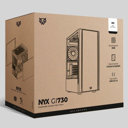 Gabinete Balam Rush Nyx Gi730 Mini-tower 3 Vent Rgb Blanco