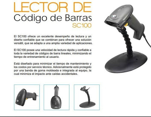 Nextep Ne-503 Lector Código De Barras 1d/2d - Base Ajustable