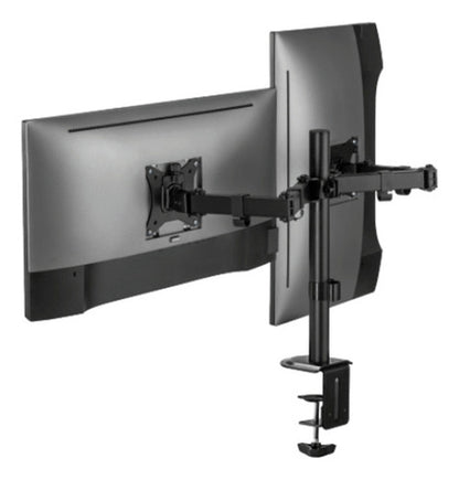 Acteck Soporte De Escritorio Para 2 Monitores, 9kg, Negro