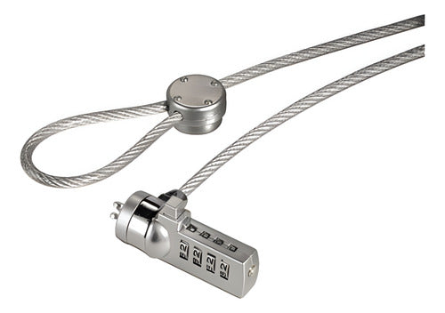 Brobotix Candado Combinación Laptop 128899 1.3m Acero Inox Gris