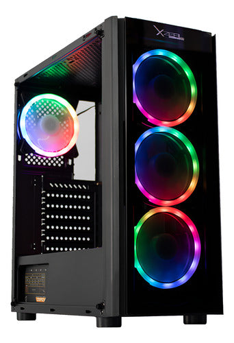 Gabinete Xzeal Xz110 Rgb Tower Atx/micro 3 Ventiladores Rgb
