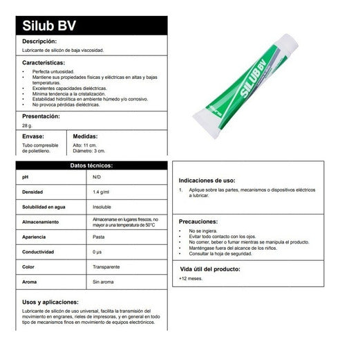 Lubricante Grasa Silicon Uso Universal Baja Viscosidad 28gr