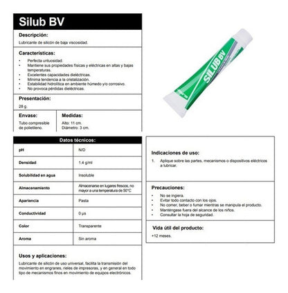 Lubricante Grasa Silicon Uso Universal Baja Viscosidad 28gr
