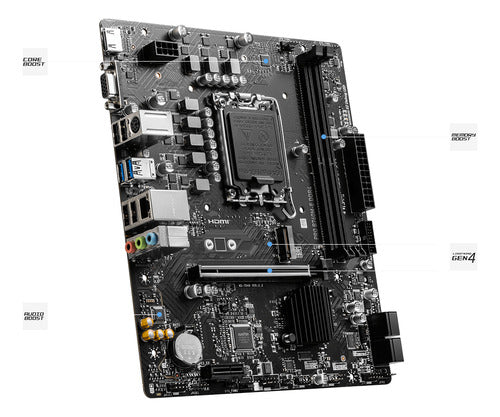 Tarjeta Madre Msi Micro-atx Pro B760m-e S-1700 128gb Ddr5
