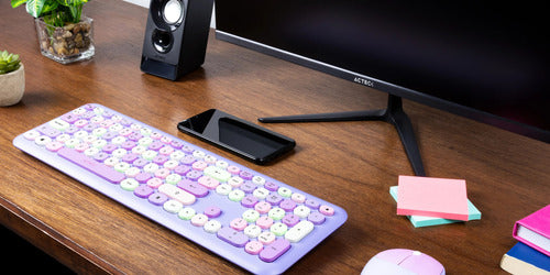 Kit De Teclado Y Mouse Acteck Creator Chic Colors Mk475, Usb