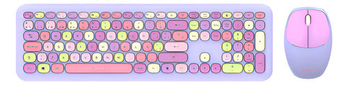 Kit De Teclado Y Mouse Acteck Creator Chic Colors Mk475, Usb
