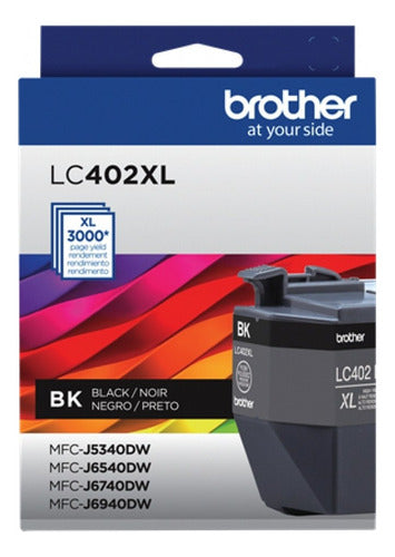 Cartucho Brother Lc402xl Alto Rendimiento Negro 3000 Páginas