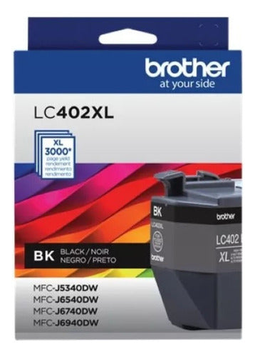 Cartucho Brother Lc402xl Alto Rendimiento Negro 3000 Páginas